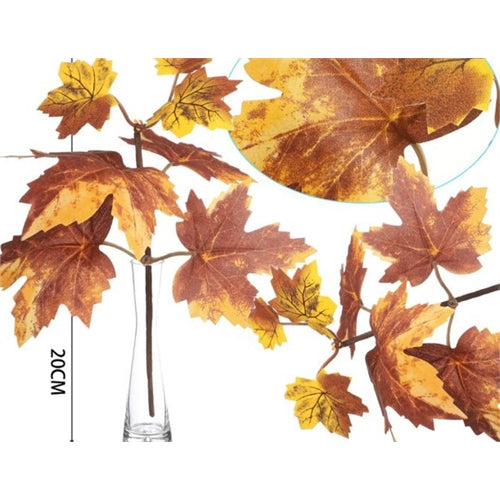 Chiudipacco foglie di acero autunnale h. 20 cm