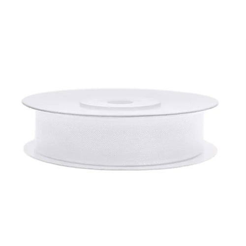 Nastro in chiffon bianco, 12 mm/25 m (1 pz. / 25 lm)