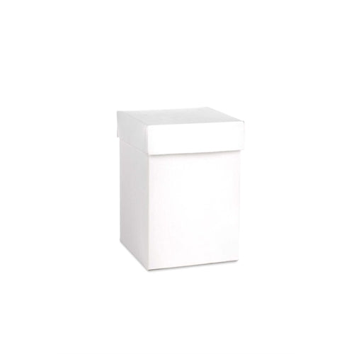 Scatola bomboniera crema 10x10x18 cm fondo/coperchio