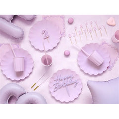Cake topper acrilico 16,5 cm viola pastello