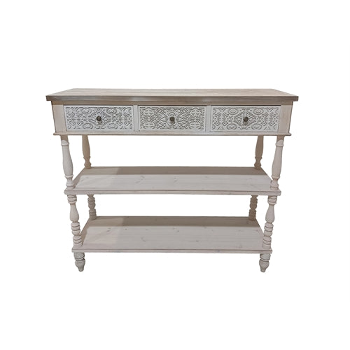 Credenza in legno 3 cassetti 120 x 40 x h. 106 cm