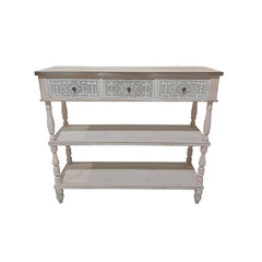 Credenza in legno 3 cassetti 120 x 40 x h. 106 cm