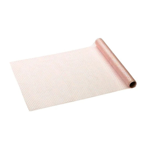 Runner in tulle a scaglie, rosa, 0,32 x 3 m