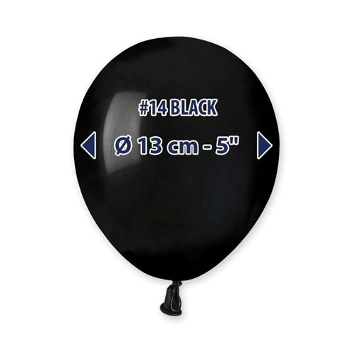 Palloncino 5" a50 nero #014 gemar 100pz