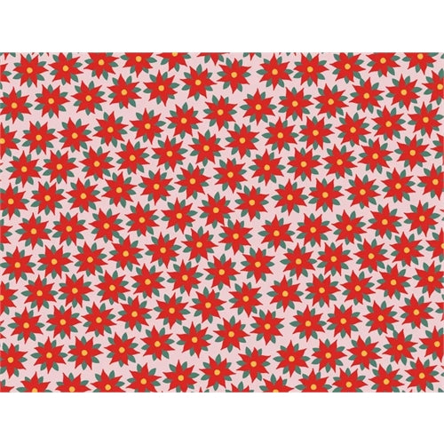 Carta da regalo - stella rossa di betlemme, 70x200cm