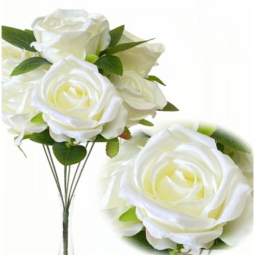 Bouquet di rose artificiali bianche – h 45 cm