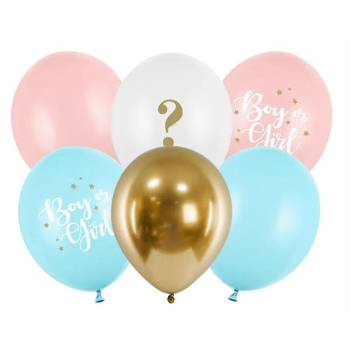 Blister gender reveal mix 30 cm 6 pz