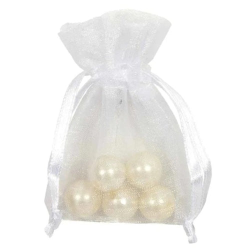 Sacchetto organza 9 x h. 12 cm bianco