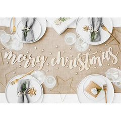 Striscione in legno buon natale, 87x17cm
