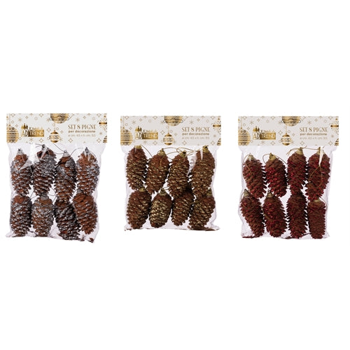 Set 8 pigne x decorare d. 4,5 cm
