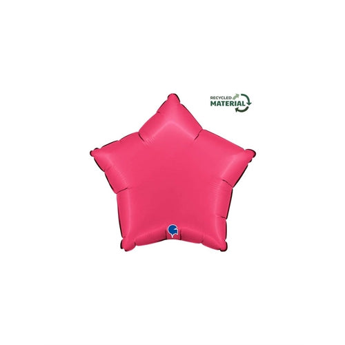 Palloncino 18" mylar stella lampone satinato "lipstick"