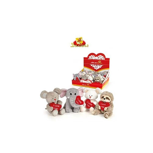 Animali assortiti san valentino 15 cm h.