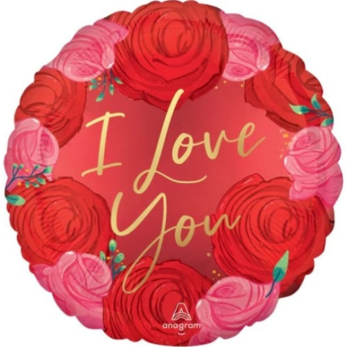 Mylar san valentino rosso 18" tondo i love you