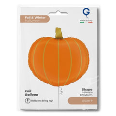 Palloncino in foil 25" super shape zucca arancione e oro di halloween