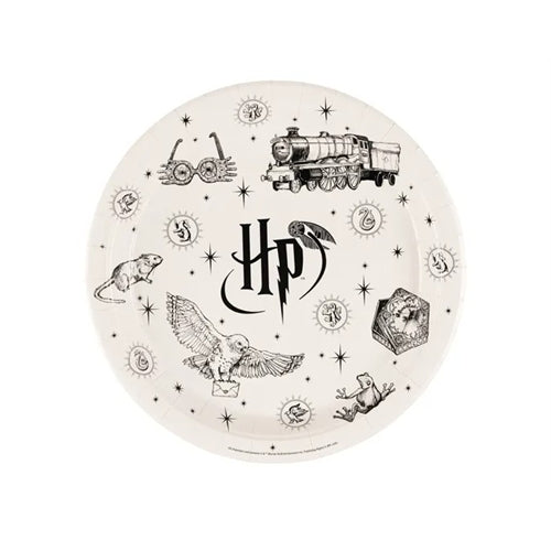 Piatti di carta di harry potter, 23 cm, beige