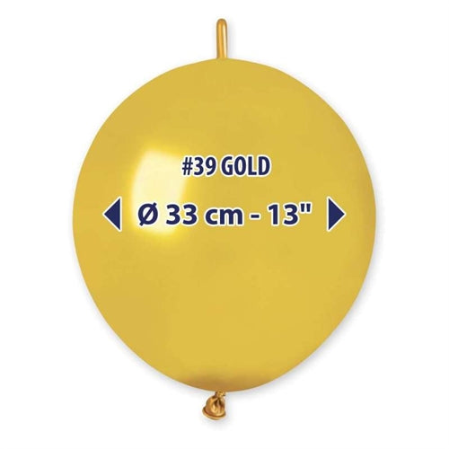 Palloncini glink metal 13" oro 039 50 pz