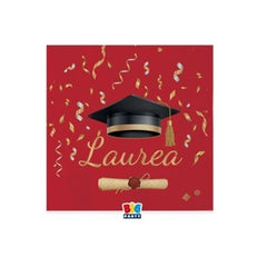 Tovaglioli laurea glamour 25x25 cm 20 pz