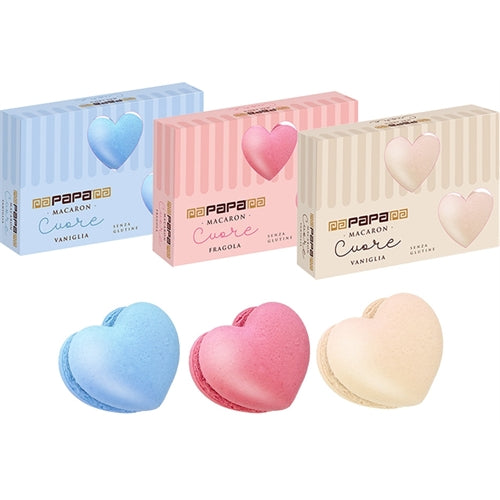 Confezione papa macarons a cuore 6 pz 78 gr
