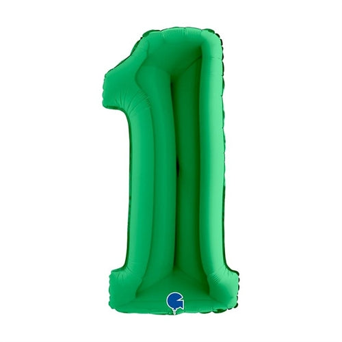 Mylar numeri 40"-101 cm verde grabo