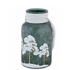 Vaso verde con bosco s