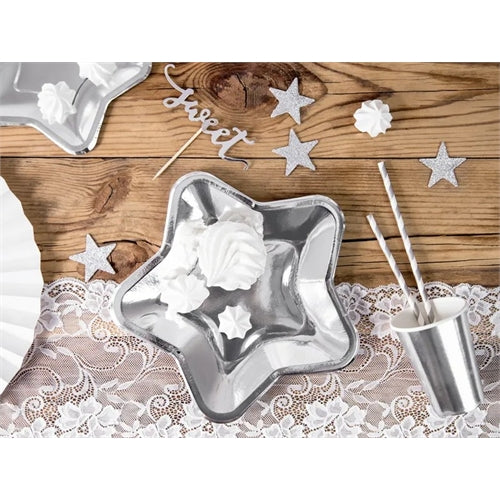 Piatti di carta a forma di stella, oro, 18 cm (1 confezione / 6 pezzi)