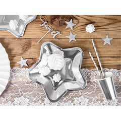 Piatti di carta a forma di stella, oro, 18 cm (1 confezione / 6 pezzi)