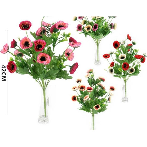 Mazzetto fiori di campo vari colori h. 42 cm