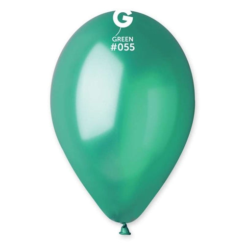 Palloncino 13" gm120 verde metal 055 50 pz