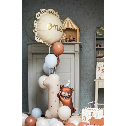 Palloncino foil a losanga con volant one, 51,5x51,5 cm, mix