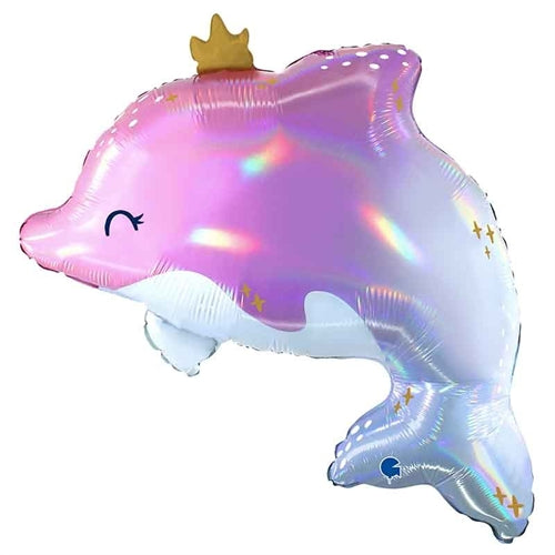 Mylar supershape delfino 32" glowy dolphin