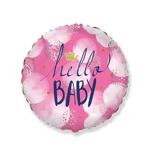 Mylar hello baby 18" - 45 cm tondo