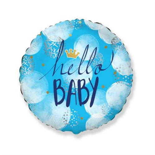 Mylar hello baby nascita celeste / rosa 18"