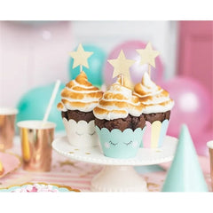 Pirottini per cupcake unicorno, 5x7,5x 5cm (1 confezione / 6 pezzi)