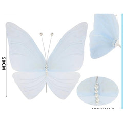 Farfalla colorata in tessuto h. 50 cm
