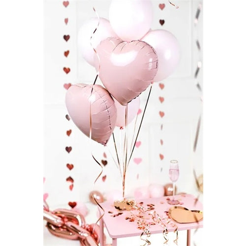 Palloncino a forma di cuore in lamina metallica, 45 cm, rosa chiaro