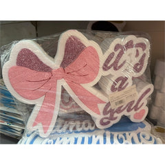 It''s a girl/boy con fiocco in polistirolo 320x230 mm