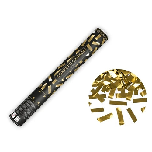Cannone lancia coriandoli, oro, 40cm