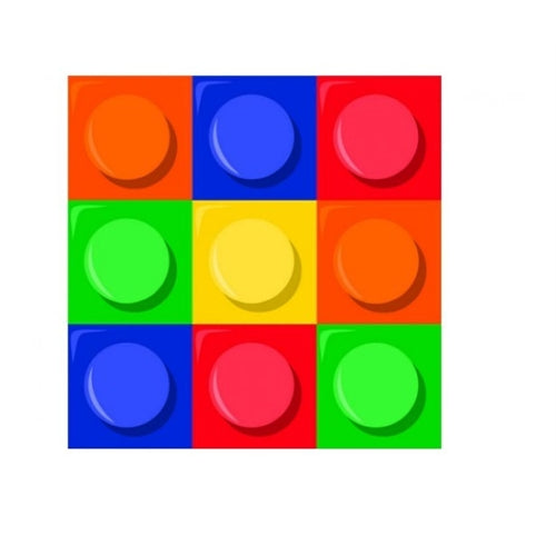 Confezione da 16 tovaglioli 25x25 block party