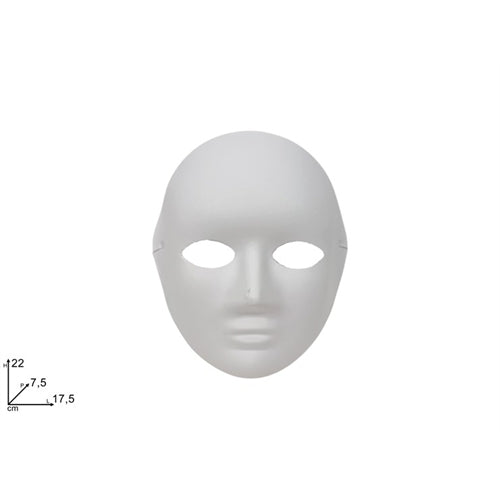 Maschera decoupage bianca