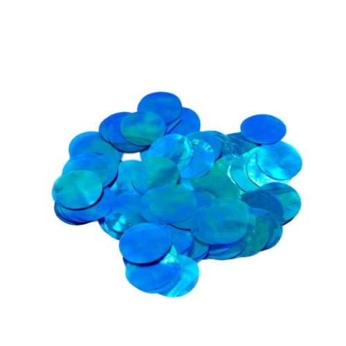 Confetti in foil tondi iridescente celeste metallizzato 15gr
