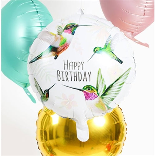 Palloncino mylar 18" 45cm birthday colibrì
