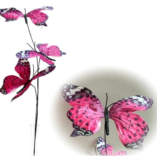Ramo di farfalle fucsia h. 40 cm