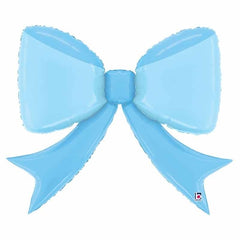 Palloncino in foil 44" super shape fiocco celeste "blue bow"
