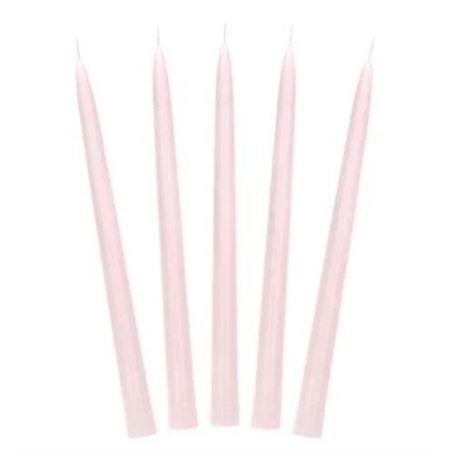 Candele pastello in cera rosa 24 cm