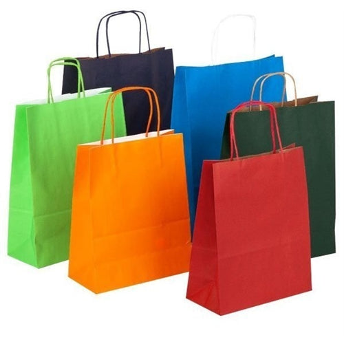 Shopper carta tortiglione 22x12x31 color ass.