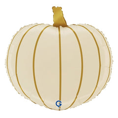 Palloncino in foil 22" junior shape zucca avorio e oro di halloween