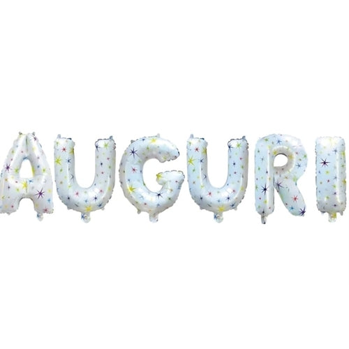 Mylar kit festone auguri con stelle 14"