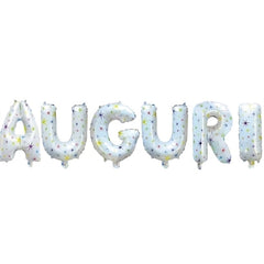 Mylar kit festone auguri con stelle 14"
