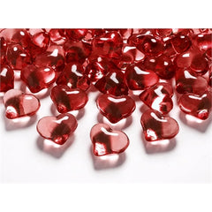 Cuori di cristallo, rossi, 21mm