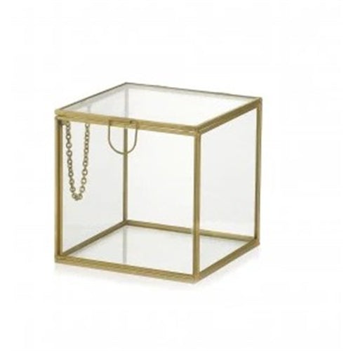 Cubo box 10,5 x 10,5 x 10,5 metal gold